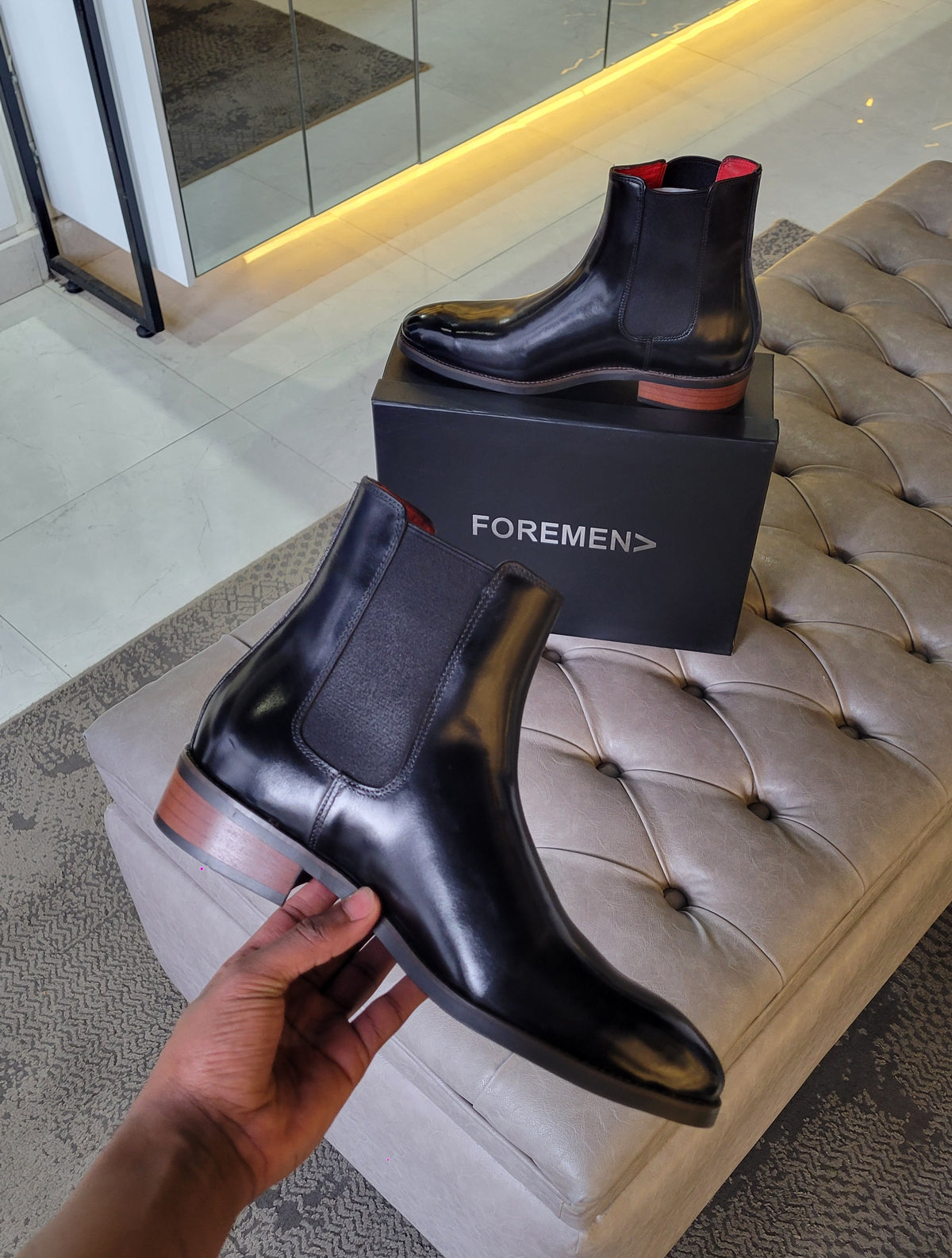 ROMAN | Black Cuban Leather Chelsea Boots