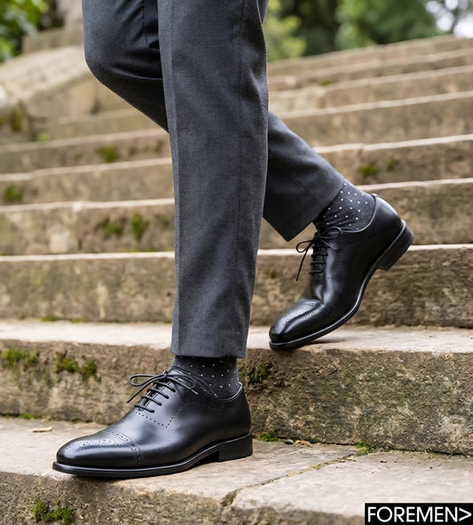 BENEDICT | Black Brogue Oxfords