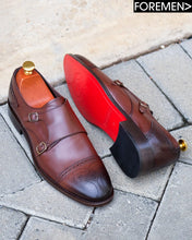 LUCIAN | Brown Leather Sole Monkstraps