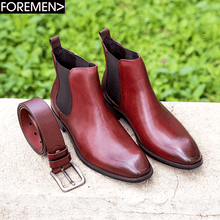 CARDIZ | Ox Blood Chelsea Boots With Matching Belt