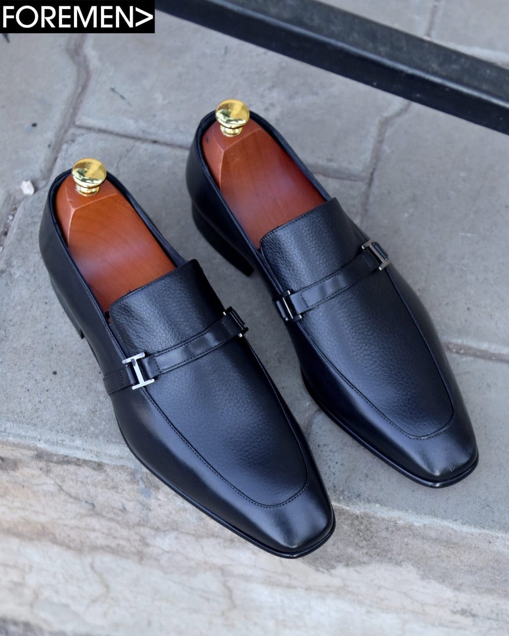 MONTREAL | Black Leather Sole Loafers