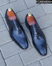 SANTORINI | Black Leather Sole Oxfords