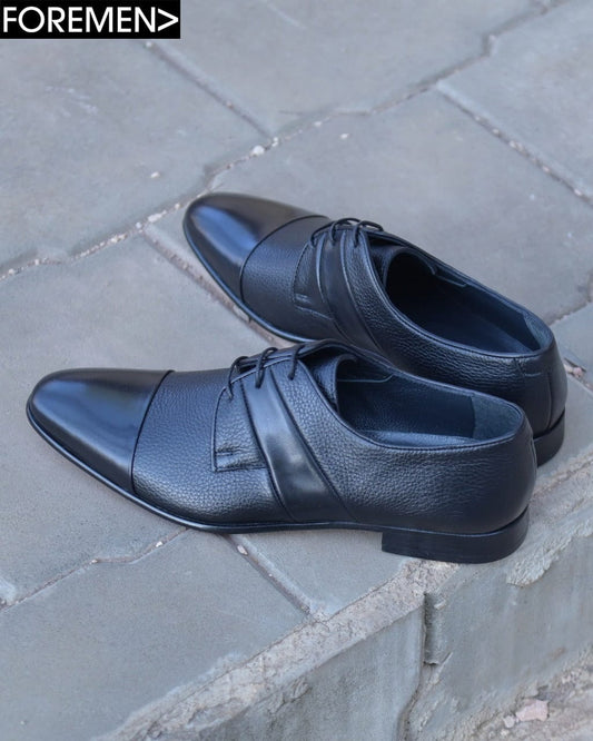 GATSBY | Black Leather Sole Derbies