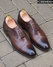 WINDSOR | Dark Tan Leather Sole Oxfords