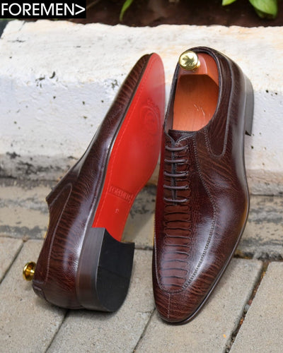 SANTORINI | Coffee Leather Sole Oxfords