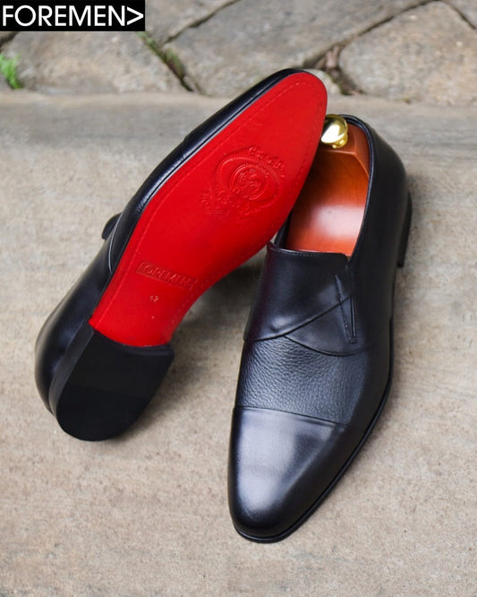 CLYNE | Black Leather Sole Loafers