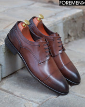 KINGSLEY | Dark Tan Leather Sole Derbies