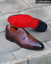 KINGSLEY | Dark Tan Leather Sole Derbies