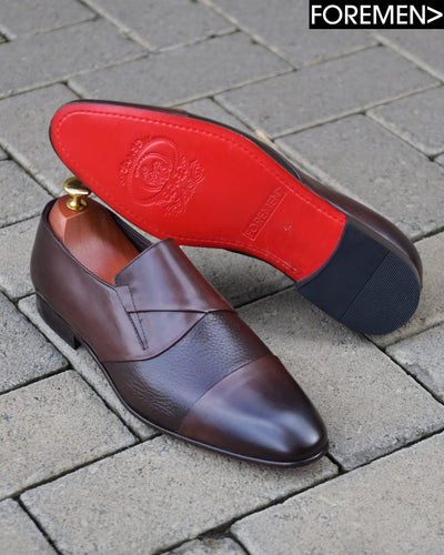 CLYNE | Coffee Leather Sole Loafers