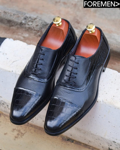 HAMILTON | Black Leather Sole Oxfords
