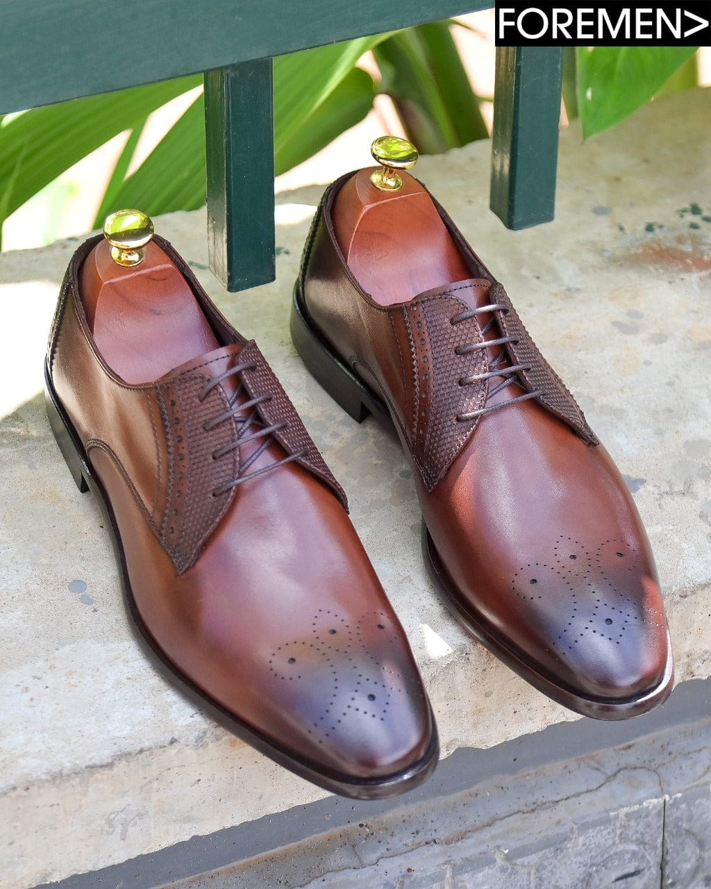 SOVEREIGN | Dark Tan Leather Sole Derbies