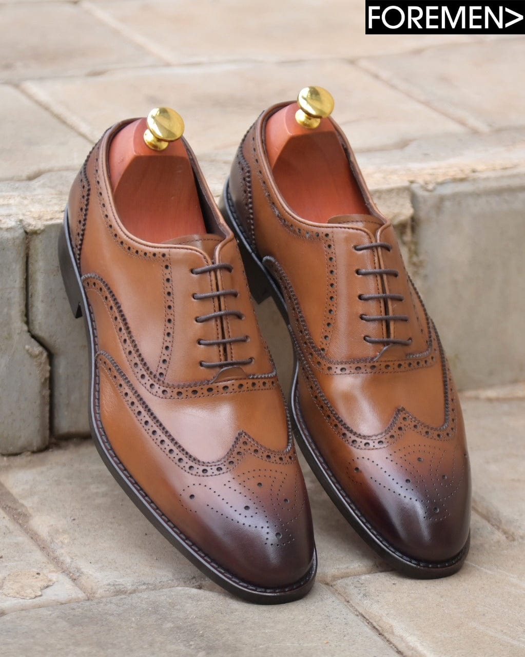 MANSORY | Brown Brogue Leather Sole Oxfords