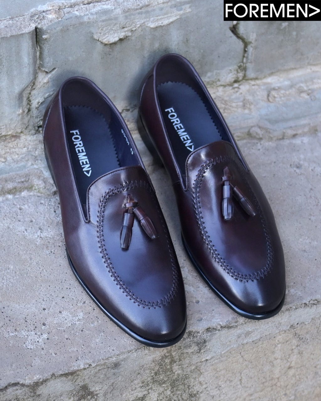 AUSTIN | Coffee Leather Tassel Loafer
