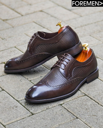 FOREMN | Coffee Leather Derbies