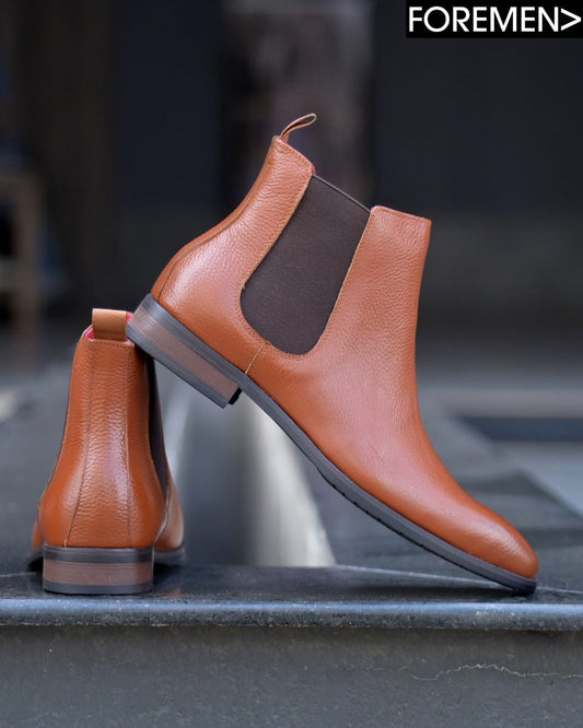 CARDINAL | Tan Leather Chelsea Boots