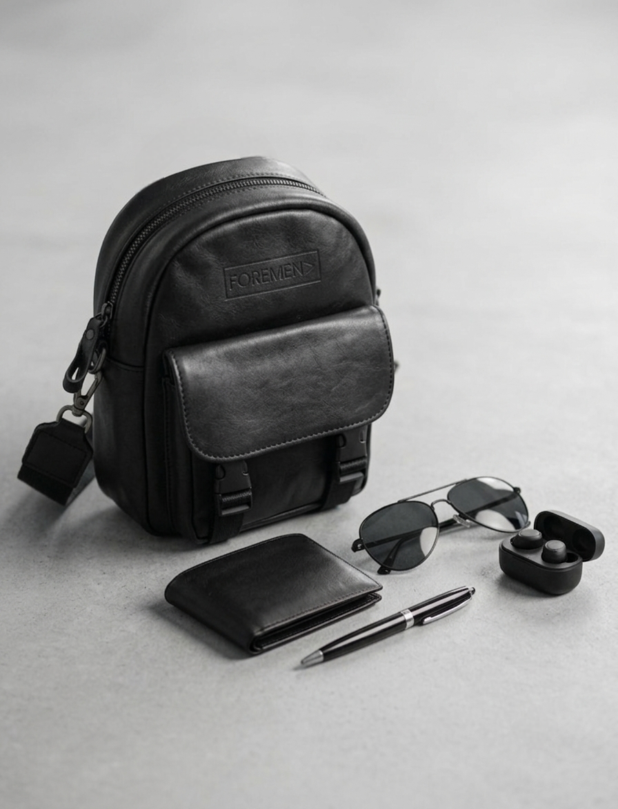 NOMAD | Black Leather Bag