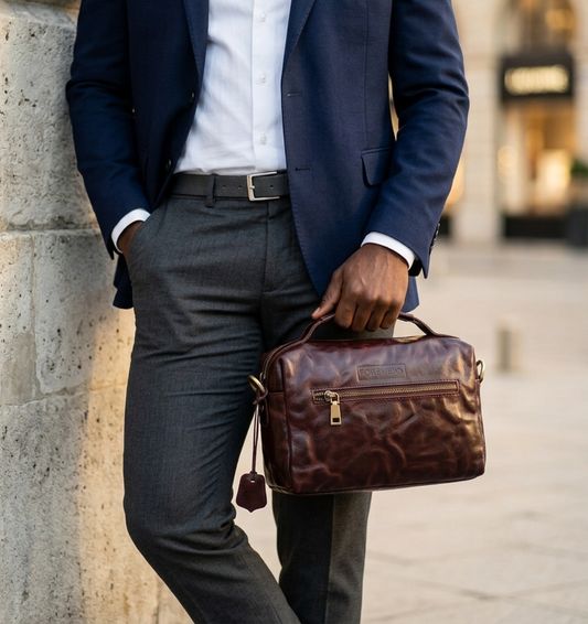 CUBAN | Coffee Leather Bag