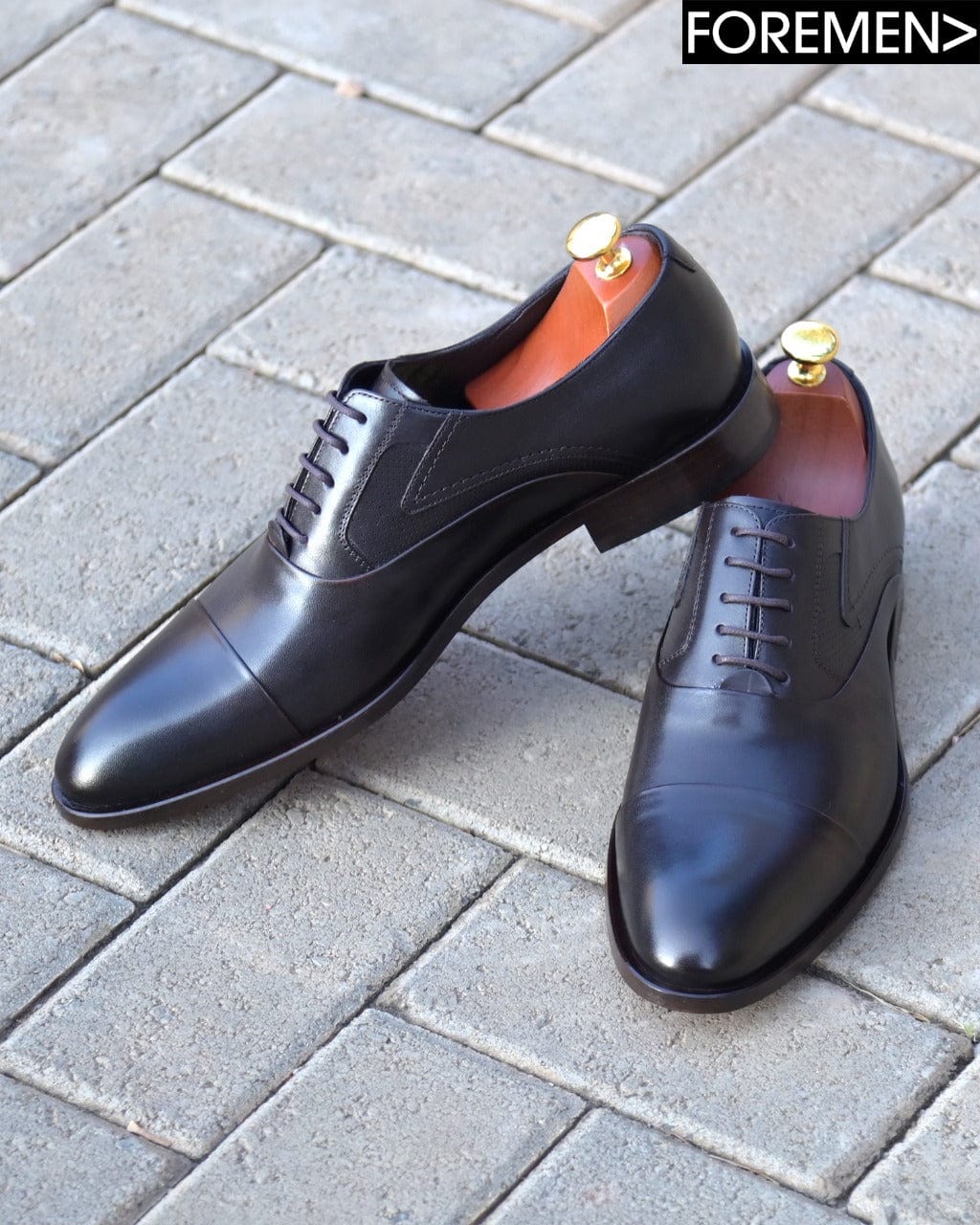 WINDSOR | Coffee Leather Sole Oxfords