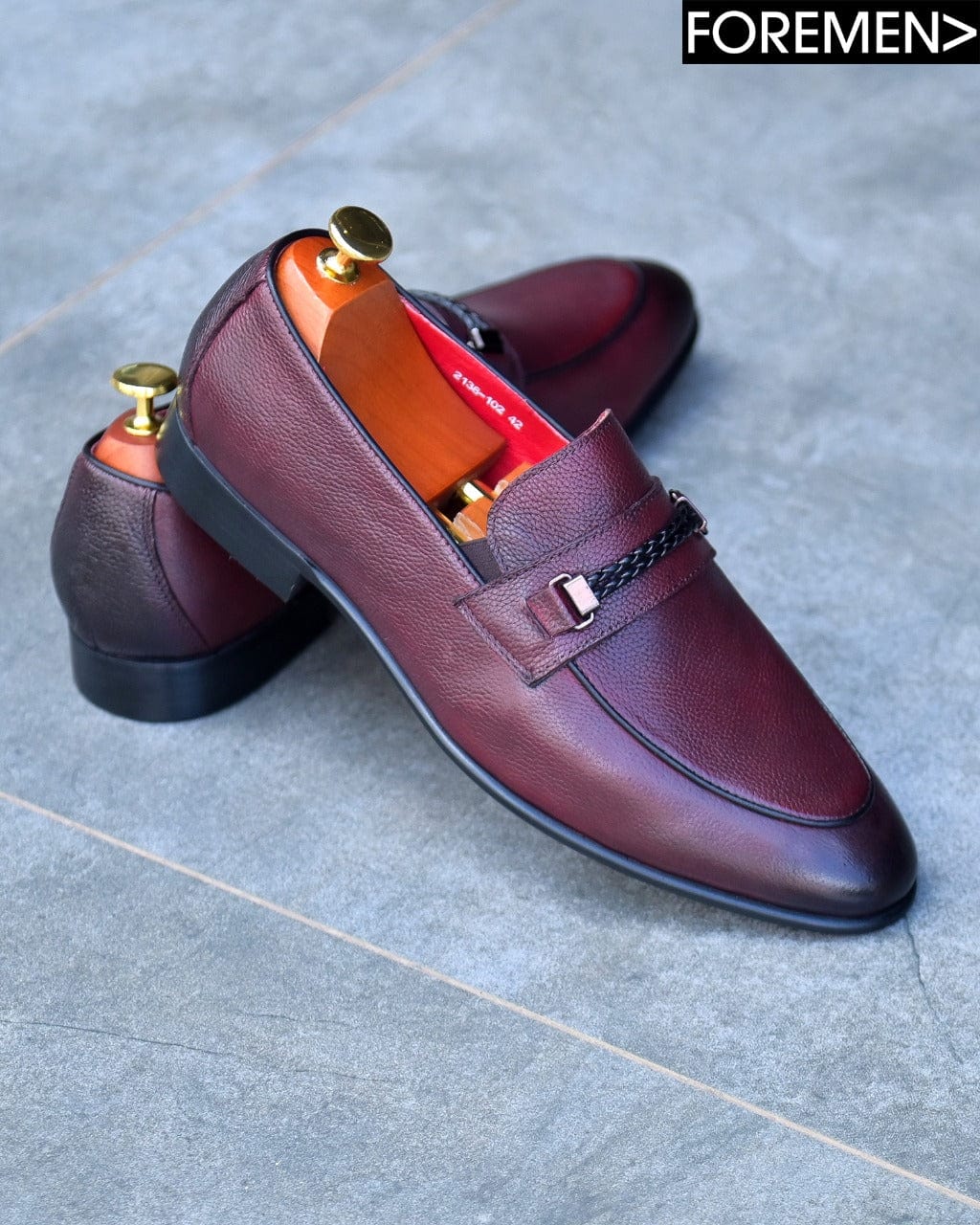 BELMONT | Wine Leather Loafers