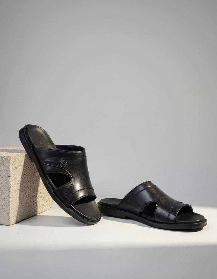 SAMOA | Black Leather Sandals
