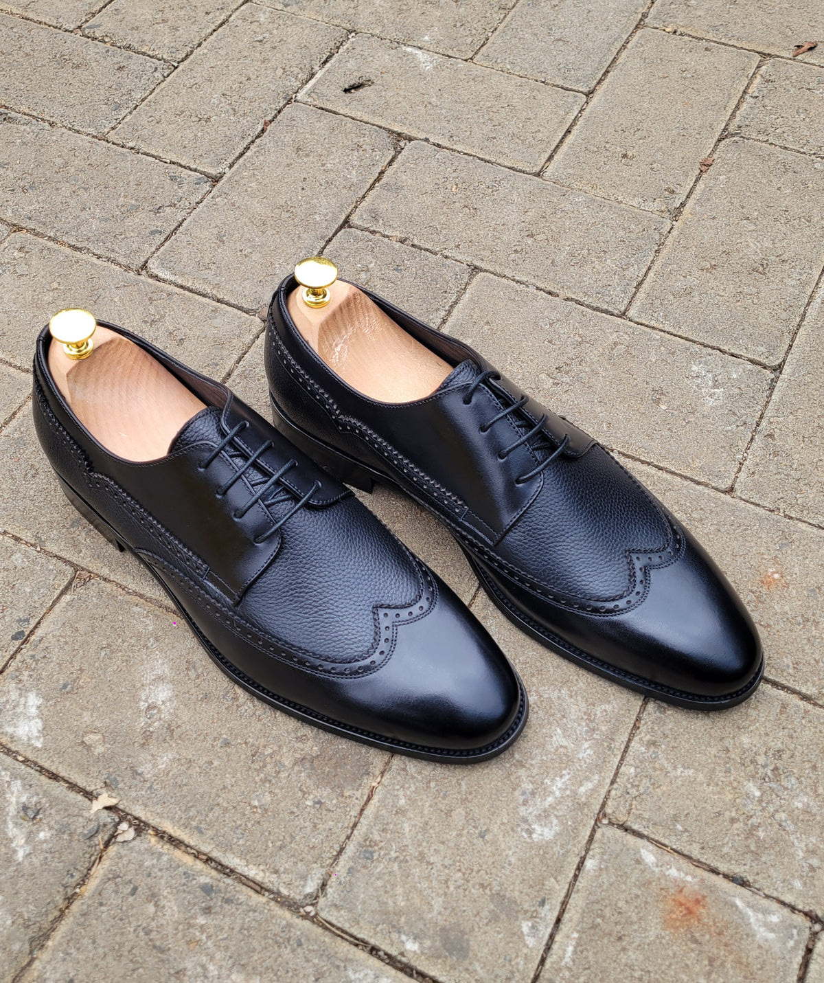 WIMBLEDON | Black Wingtip Derbies