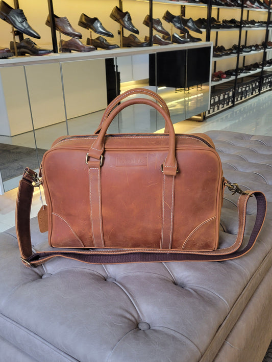 DUBLIN | Brown Leather Messenger Bag