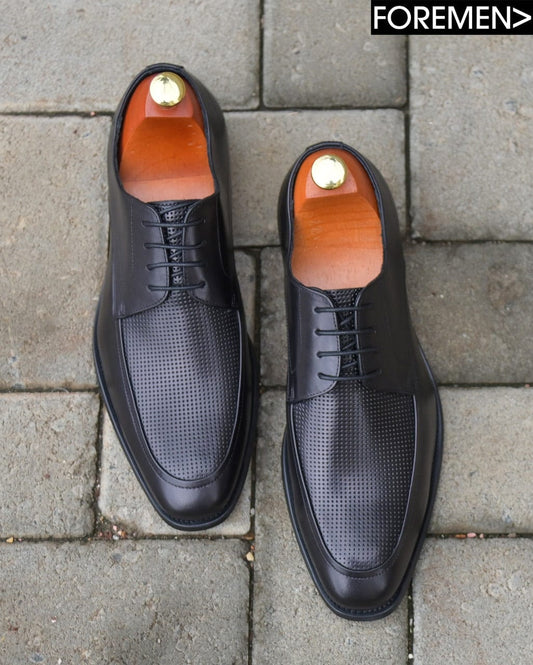VENICE | Black Leather Derbies