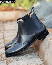 DALLAS | Black Brogue Chelsea Boots