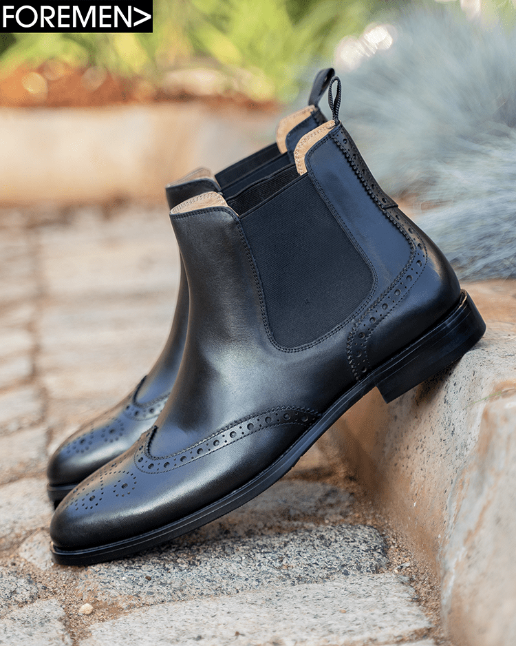 Chelsea boots top brogue mens