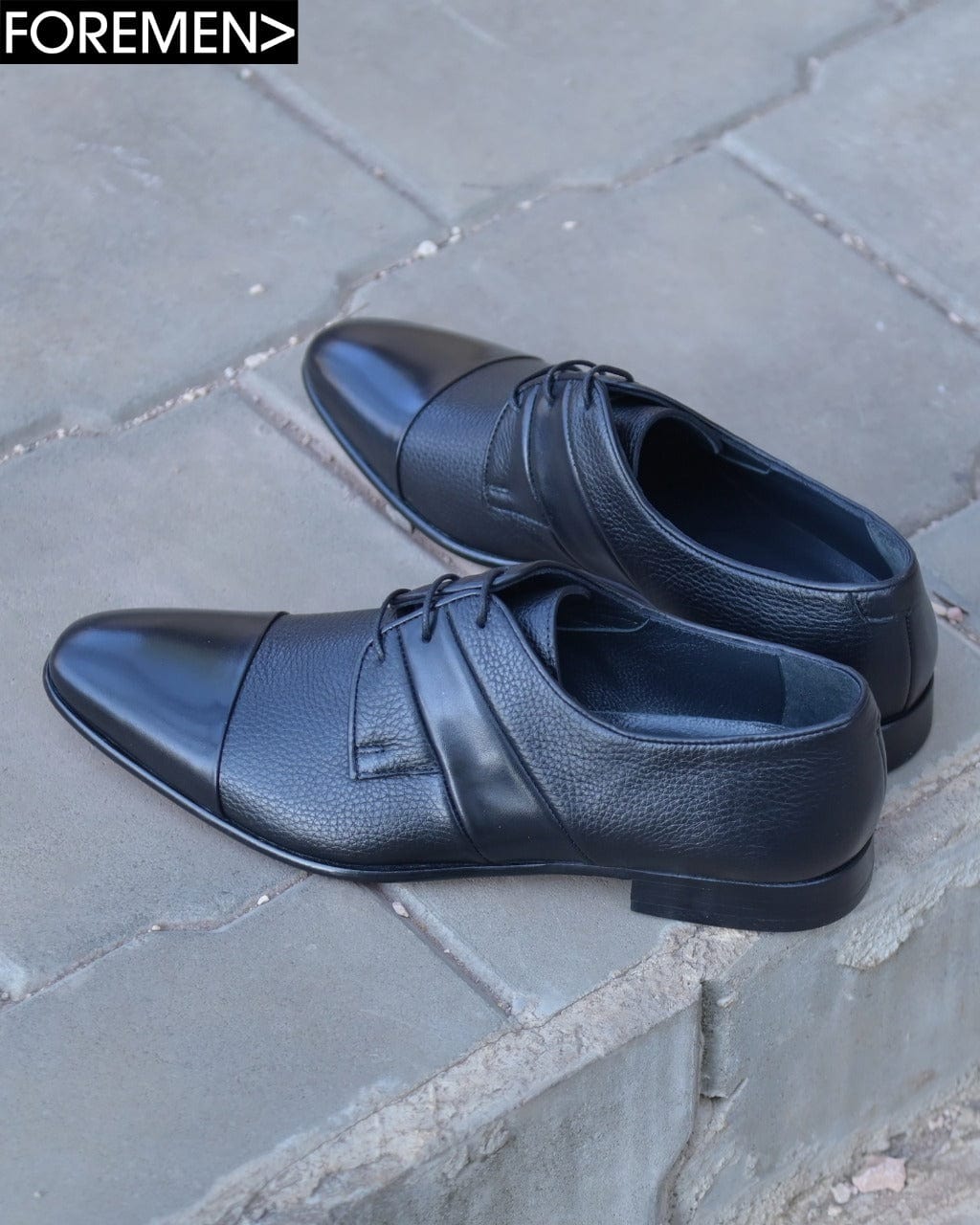 GATSBY | Black Leather Sole Derbies