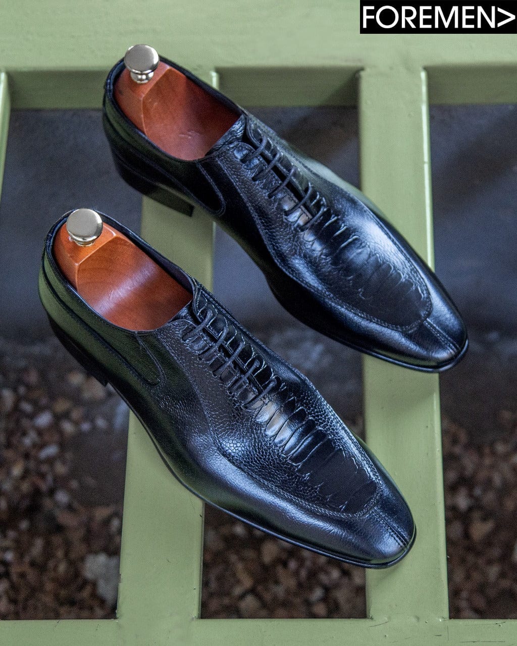 SANTORINI | Black Leather Sole Oxfords