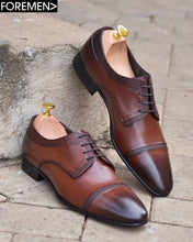 MUNICH | Dark Tan Leather Sole Derbies