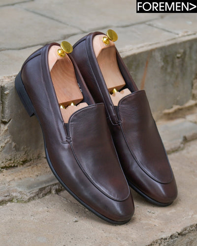 DENVER | Coffee Leather Loafers