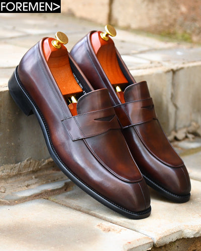 PARIS | Oak Brown Leather Loafers