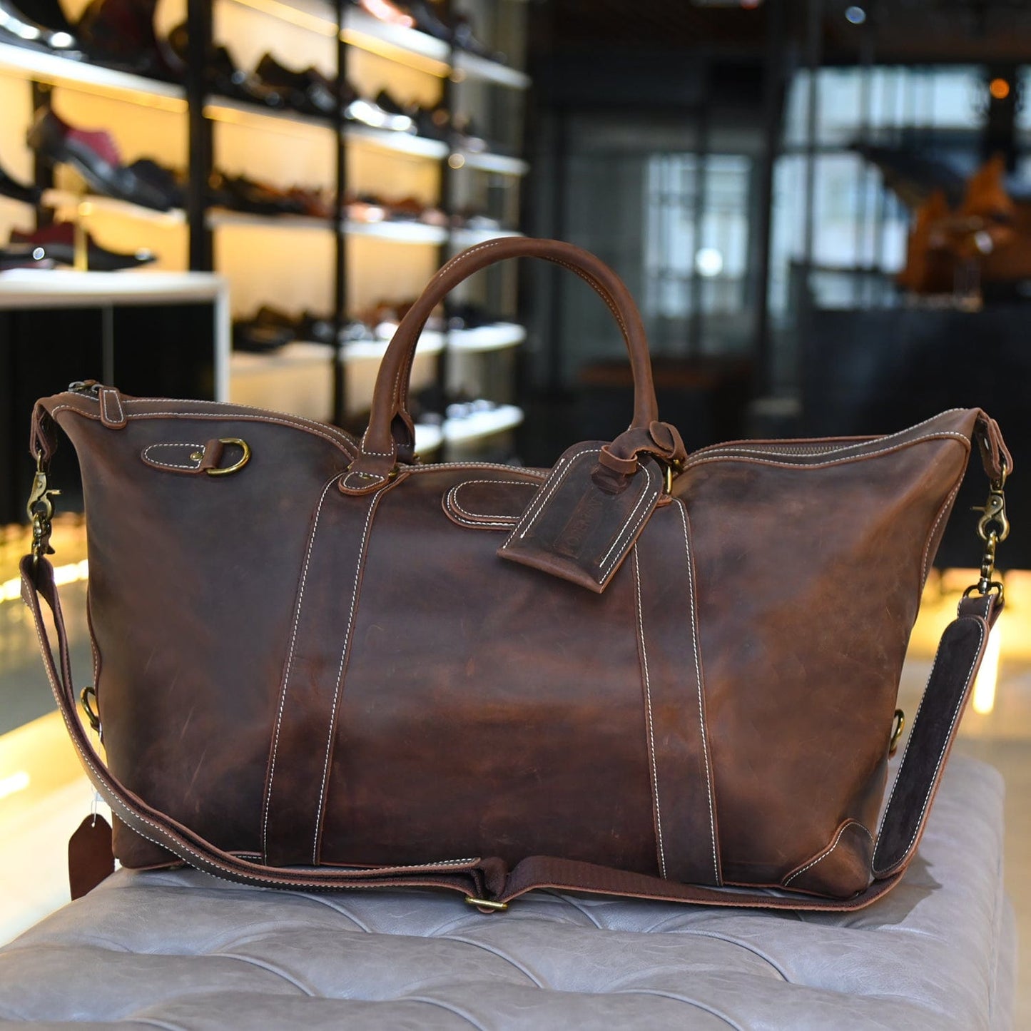 JUMBO | Burgundy Leather Bag