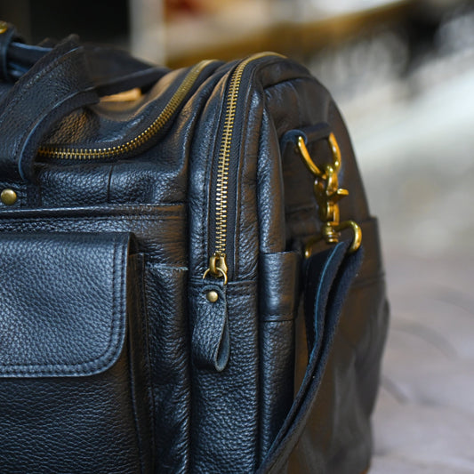 SAVANNAH |Black Leather Bag