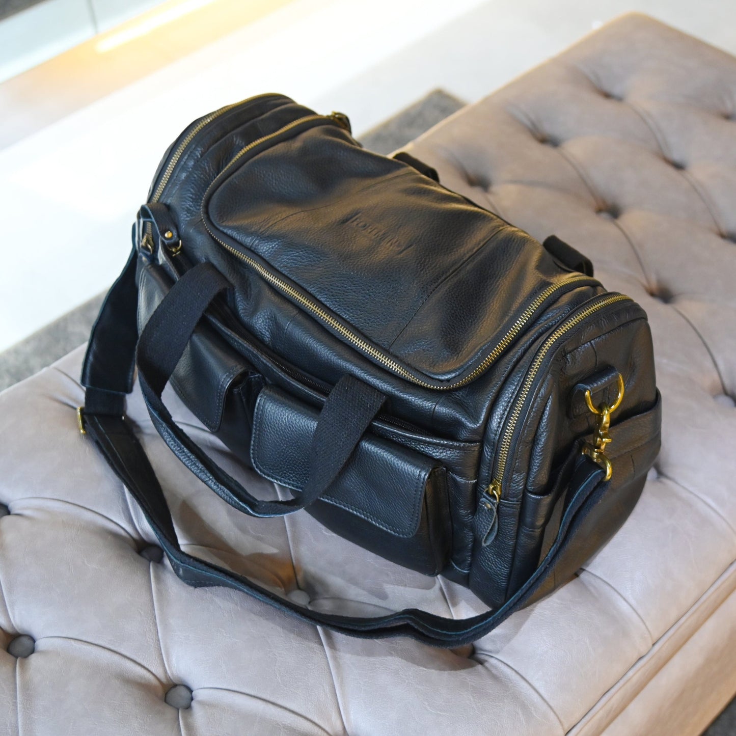 SAVANNAH |Black Leather Bag