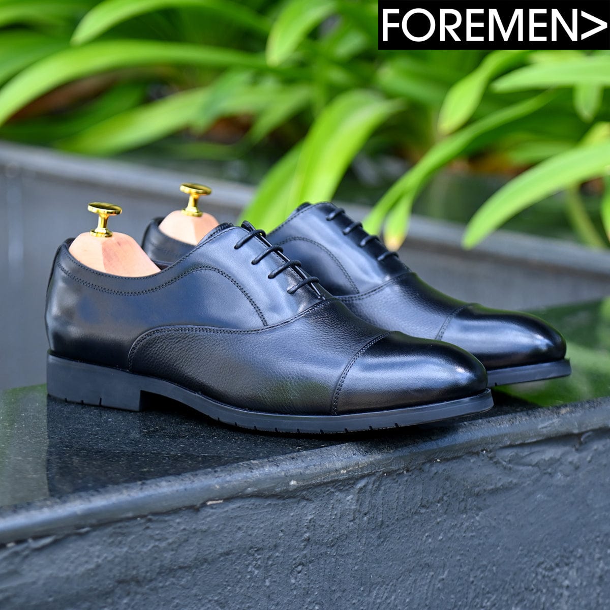 Black oxford shoes