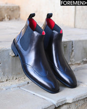 KOBE | Black Brogue Chelsea Boots