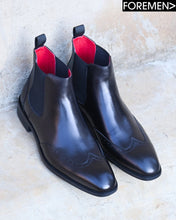 KOBE | Black Brogue Chelsea Boots