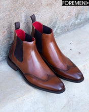 KOBE | Brown Brogue Chelsea Boots