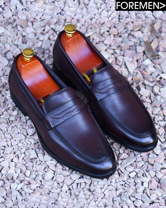 ZORANAH | Oak Brown Leather Loafers
