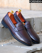 ZORANAH | Oak Brown Leather Loafers