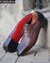 MONARCH | Dark Tan Leather Sole Derbies