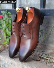 MONARCH | Dark Tan Leather Sole Derbies