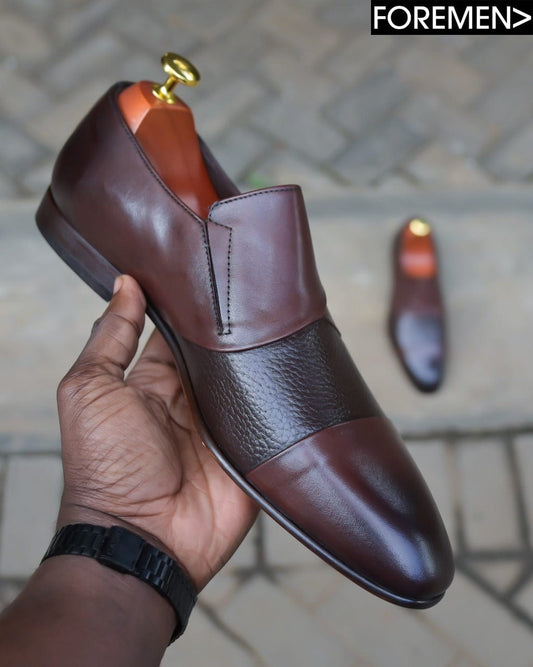 CLYNE | Coffee Leather Sole Loafers