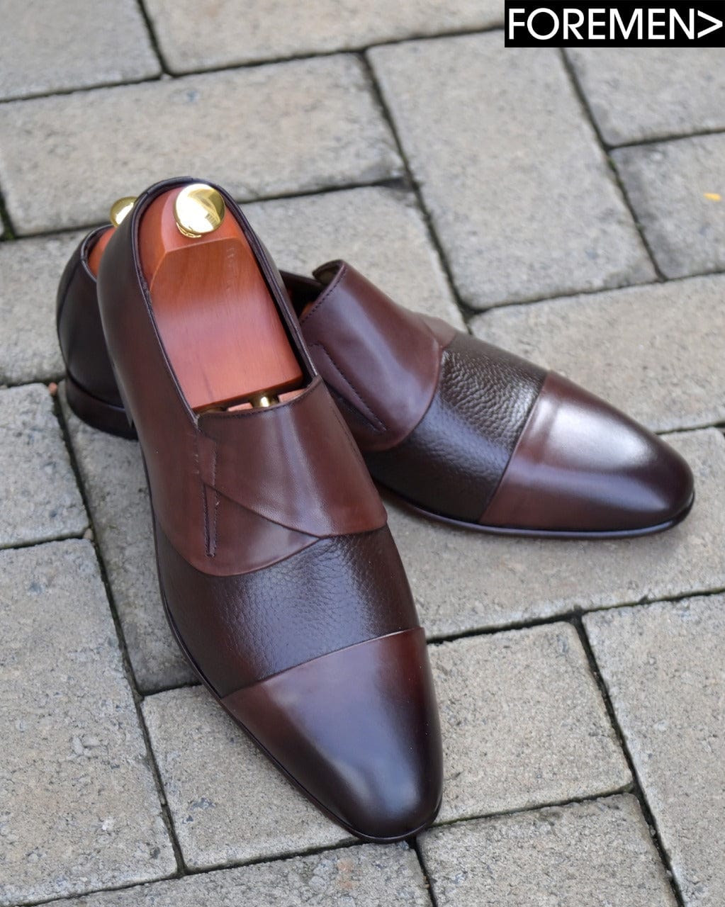 CLYNE | Coffee Leather Sole Loafers