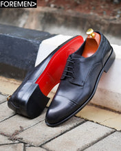 KINGSLEY | Black Leather Sole Derbies