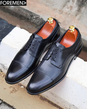 KINGSLEY | Black Leather Sole Derbies