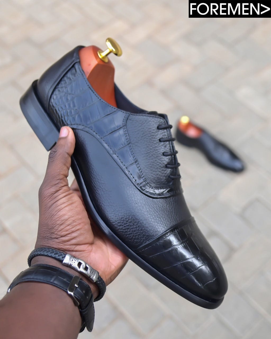 HAMILTON | Black Leather Sole Oxfords